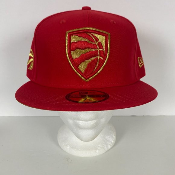 NEW Toronto Raptors New Era 59Fifty NBA Team Shield Fitted Hat Cap Mens Sz 7 1/8 - Picture 2 of 11